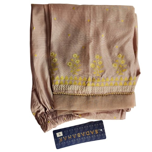 Womens Designer Trouser Pants Embellished Silk Viscose Sadabahar Brand Pakistani - Picture 5 of 16